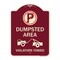 Signmission Dumpster No Parking Dumpster Area Violators Towed Heavy-Gauge Alum Sign, 24" x 18", BU-1824-24120 A-DES-BU-1824-24120 - alternate 1